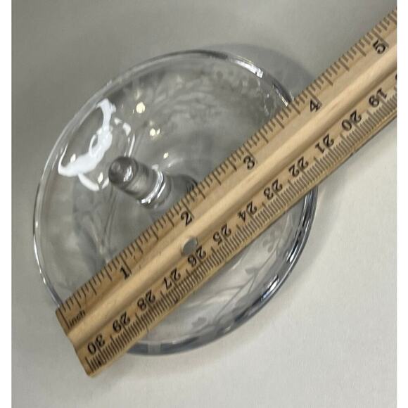 EUC Beautiful Floral Etched Ring Dish - Picture 7 of 10